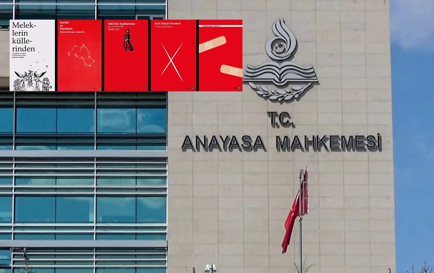 Pirtûkên ku hatine qedexekirin û Dadgeha Destûra Bingehîn a Tirkiyeyê / Wêne: Rûdaw