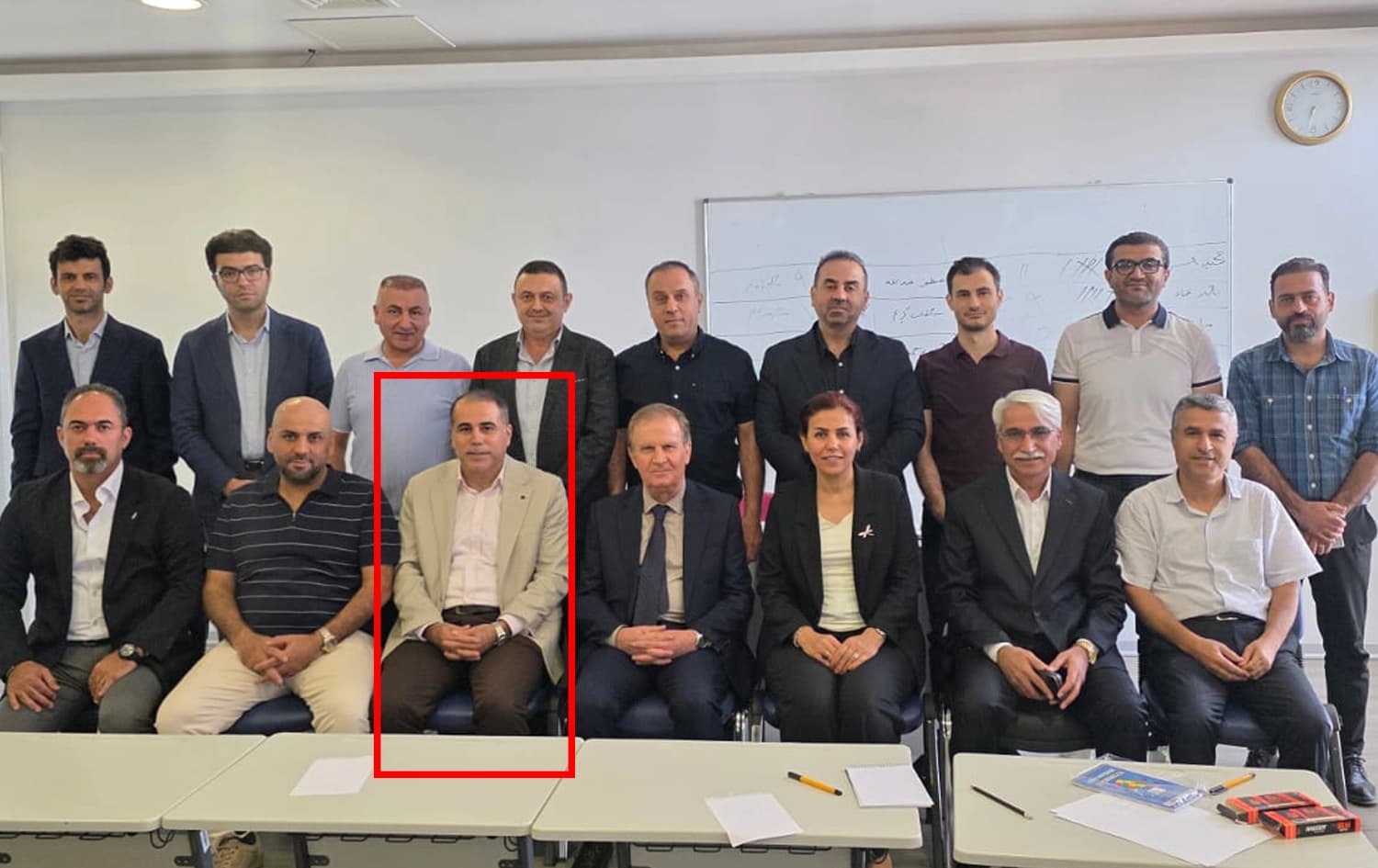 ئەندامانی کۆمەڵەکە و ئەوەی بە سوور نەخشێنراوە سەرۆکی کۆمەڵەکەیە.