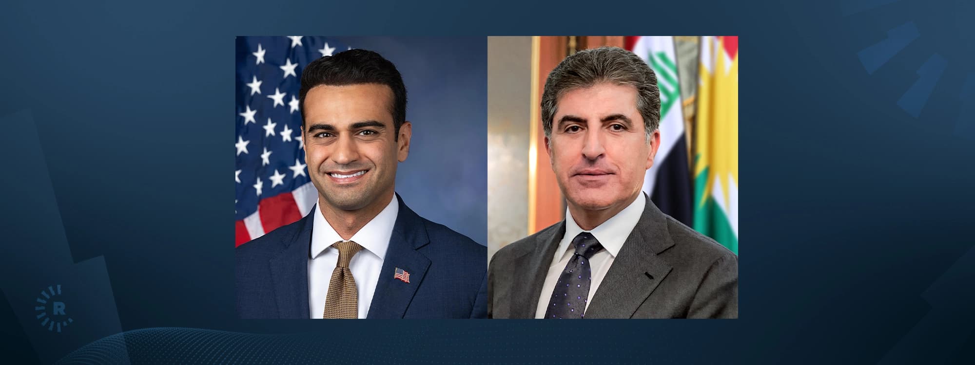رئيس إقليم كوردستان نيجيرفان بارزاني وعضو الكونغرس الأميركي ابراهام حمادة