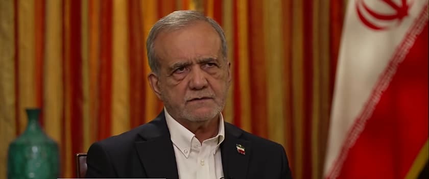 Iranian president Masoud Pezeshkian in an interview with Fox News on September 24, 2026. Photo: screengrab