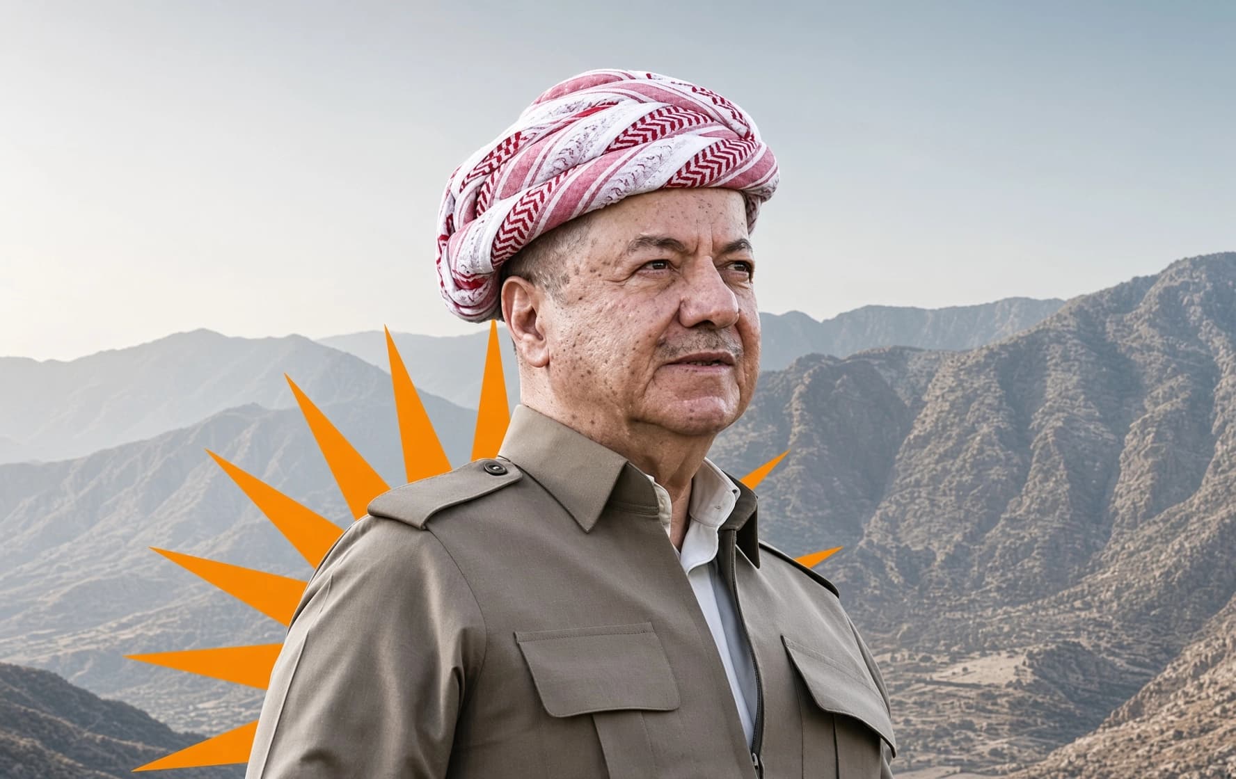 وێنەیەکی گرافیکیی سەرۆک بارزانی