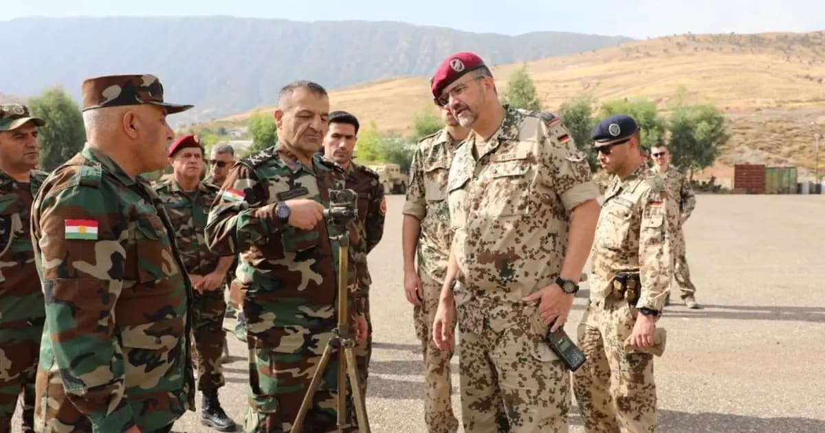 قائد القوات الألمانية في إقليم كردستان، يزور قوات الإسناد الأولى.