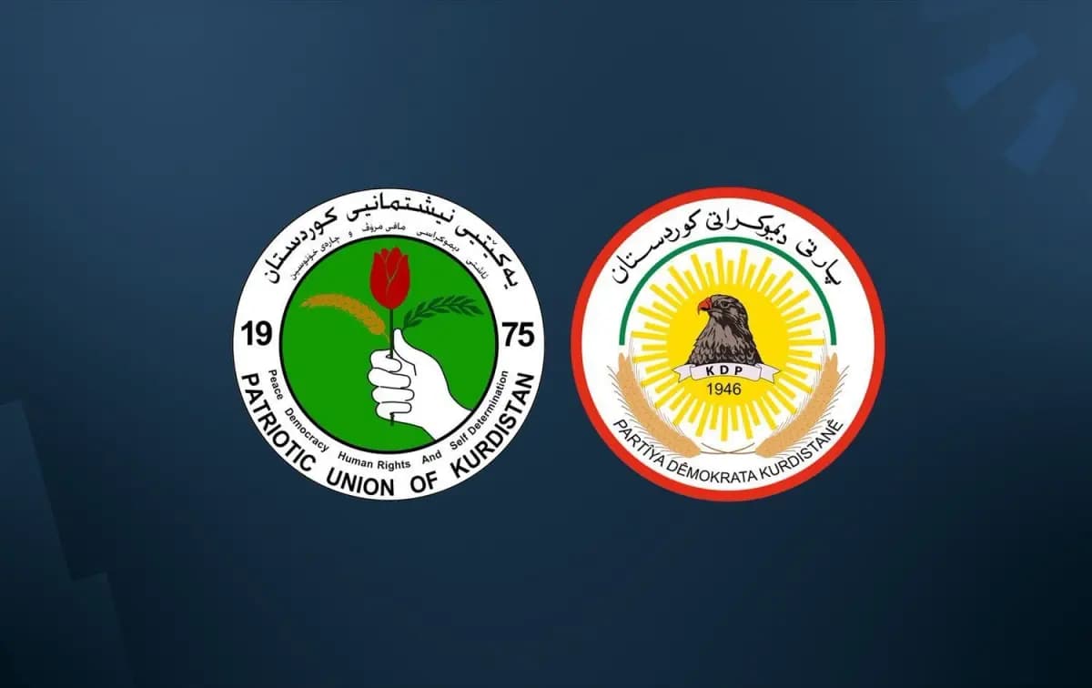 PUK and KDP logos. Graphic: Rudaw