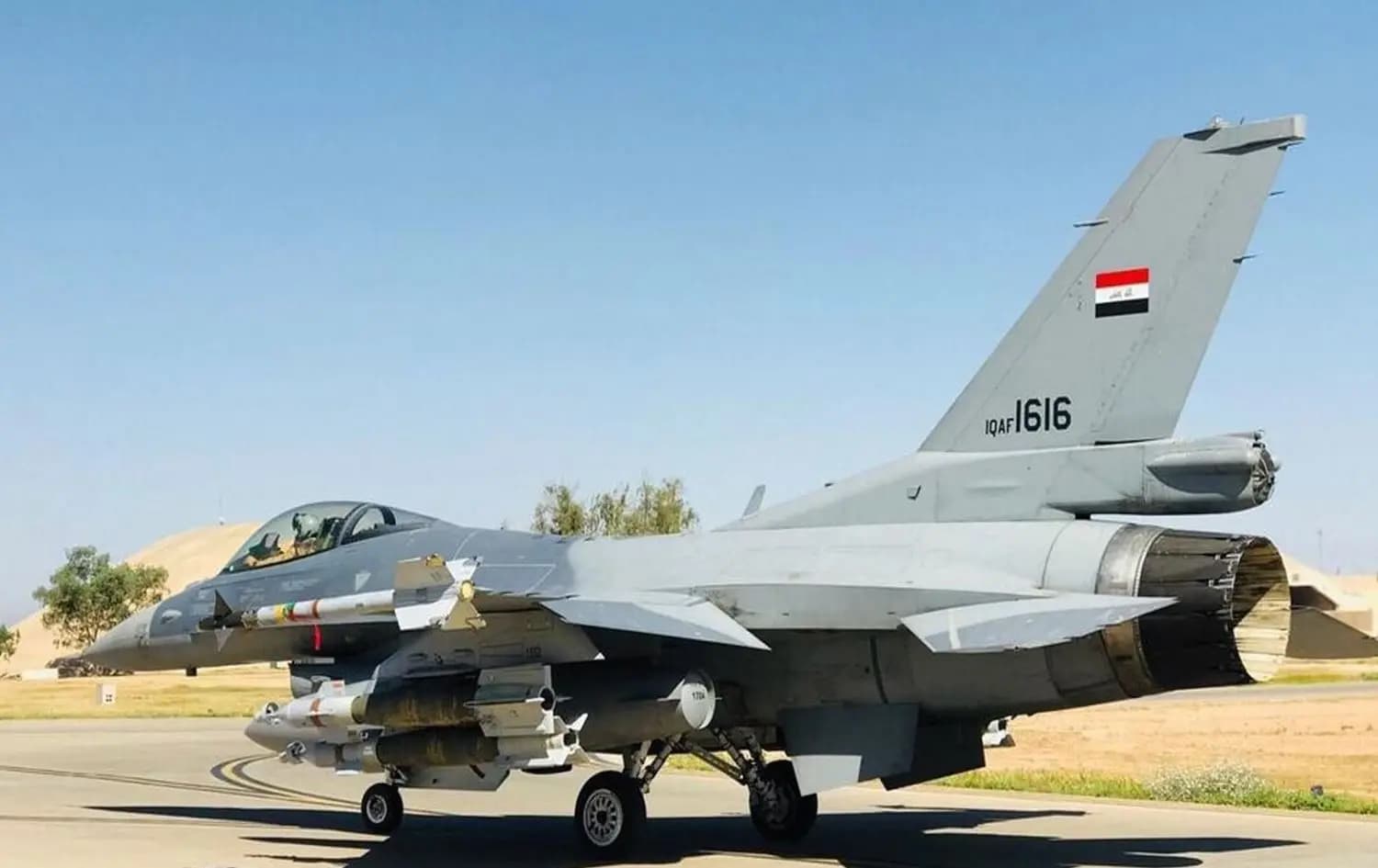 An Iraqi F-16 jet. File photo: AFP