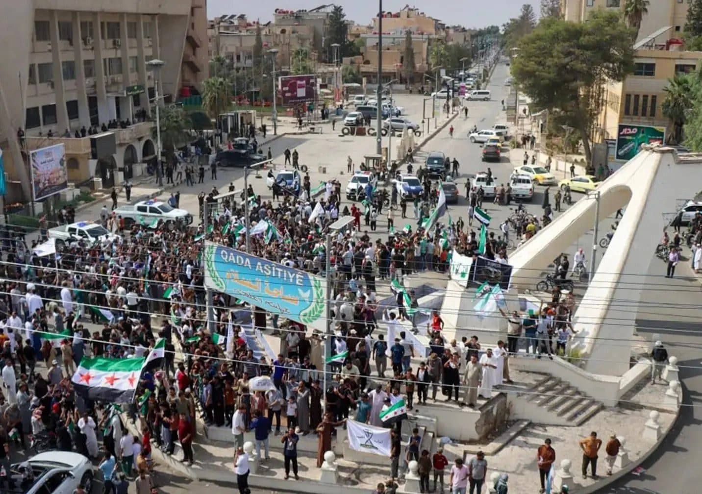 دیمەنێکی خۆپێشاندانی چەند رۆژی رابردوو لە حەسەکە