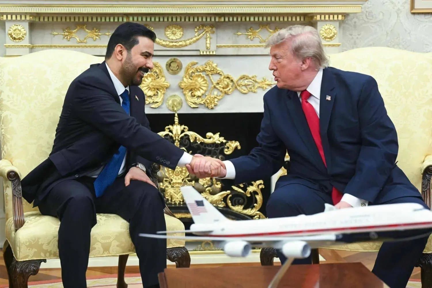 دۆناڵد ترەمپ و عەلی زەیدی لە کۆشکی سپی. وێنە: AFP
