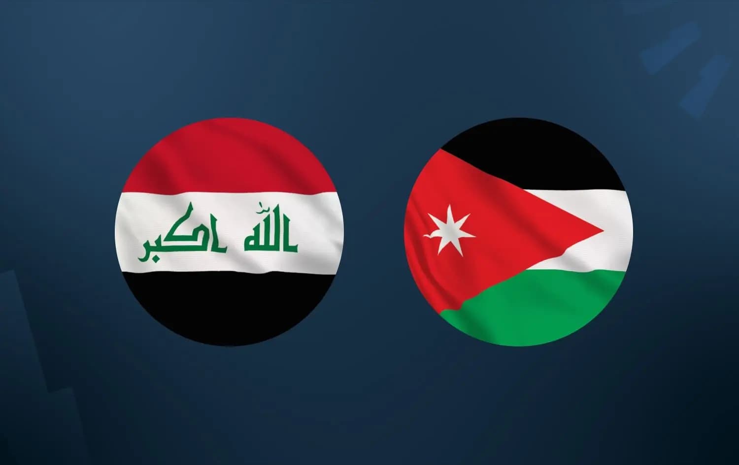 العلم الاردني والعلم العراقي