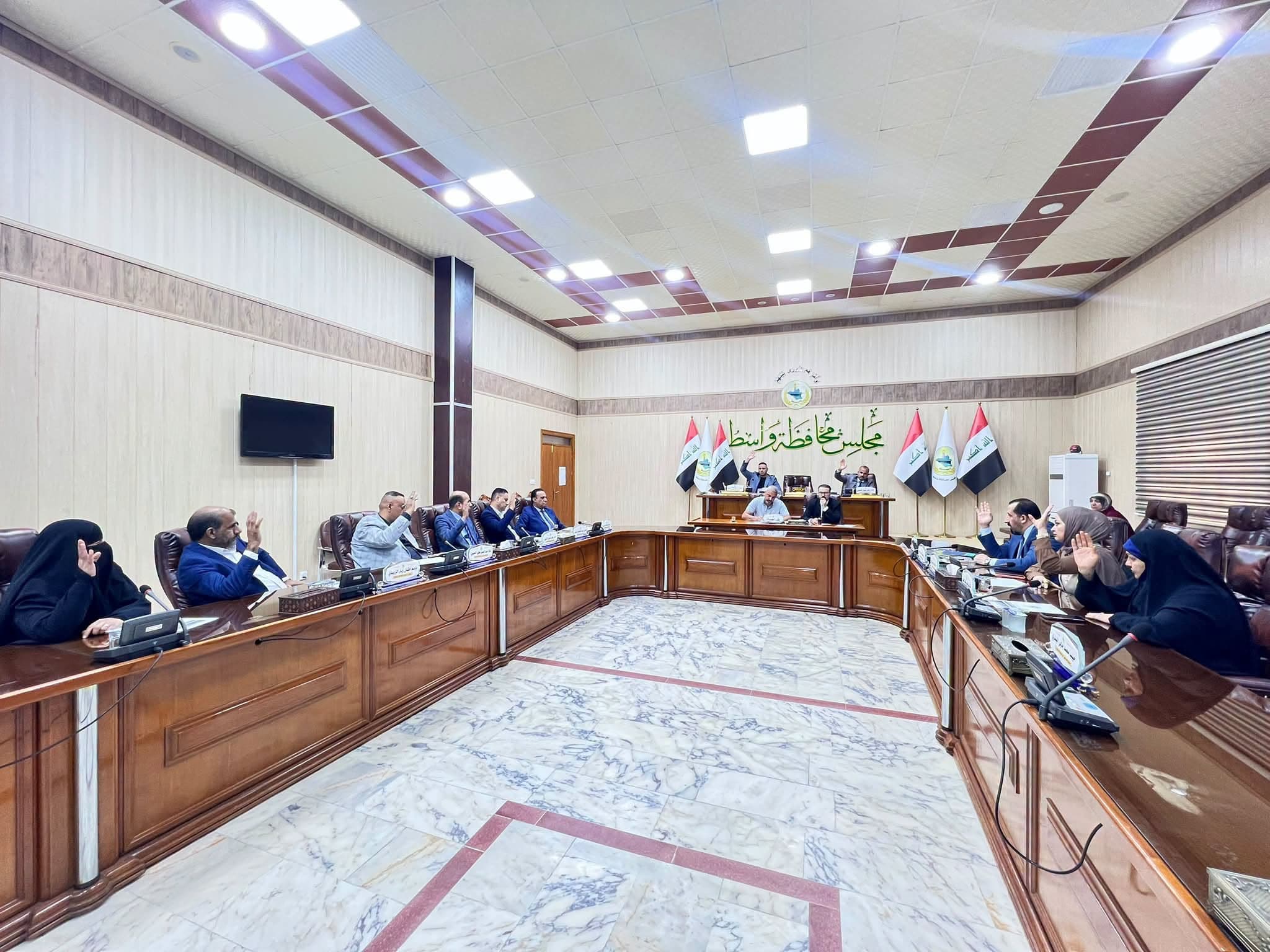 وێنە: کۆبوونەوەی ئەنجوومەنی پارێزگای واست