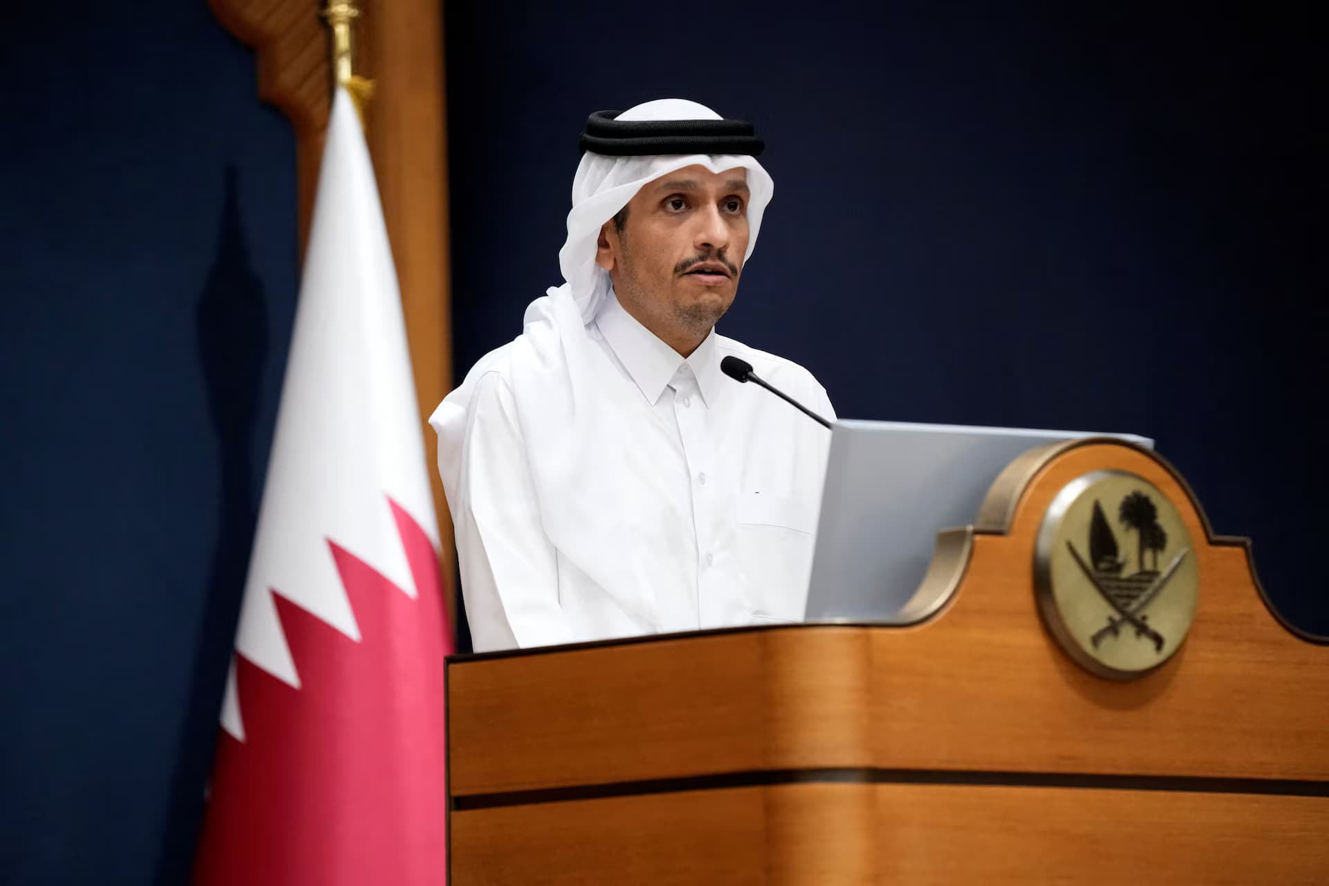 محەممەد بن عەبدولڕەحمان ئال سانی، سەرۆکوەزیران و وەزیری دەرەوەی قەتەر. وێنە: رۆیتەرز