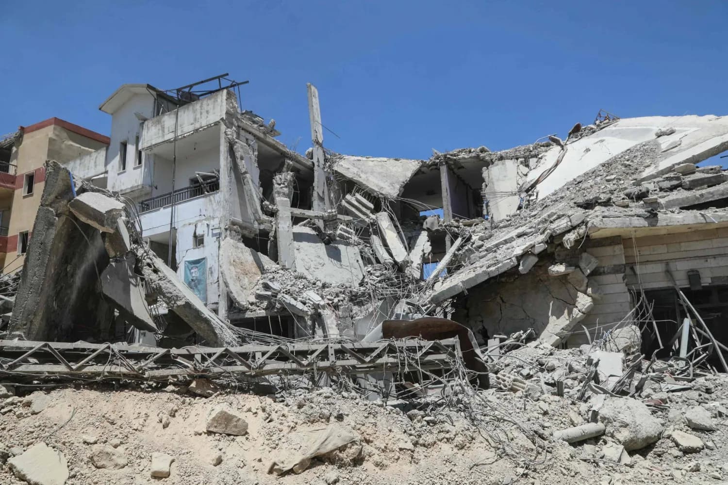 ناوچەیەکی بۆردوومانکراو لە لوبنان. وێنە: AFP