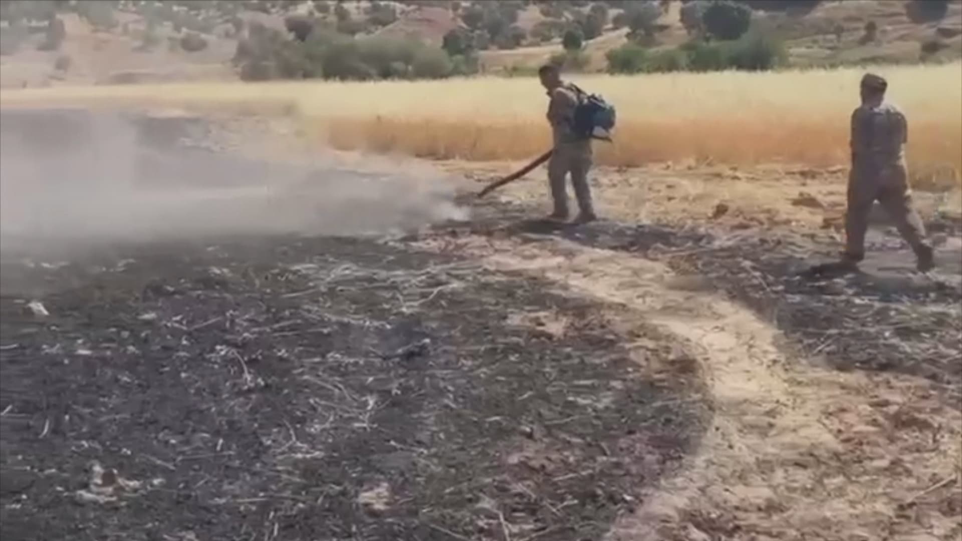 Li nêzîkî Balafirgeha Amedê agir bi zeviyan ket
