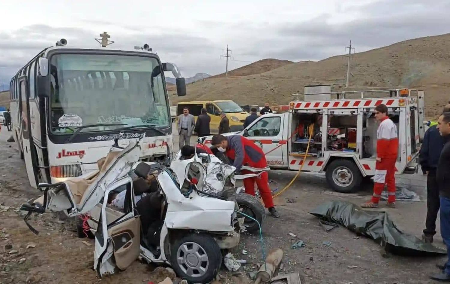 رووداوێکی هاتووچۆ لە ئێران. وێنە: ئەرشیڤ