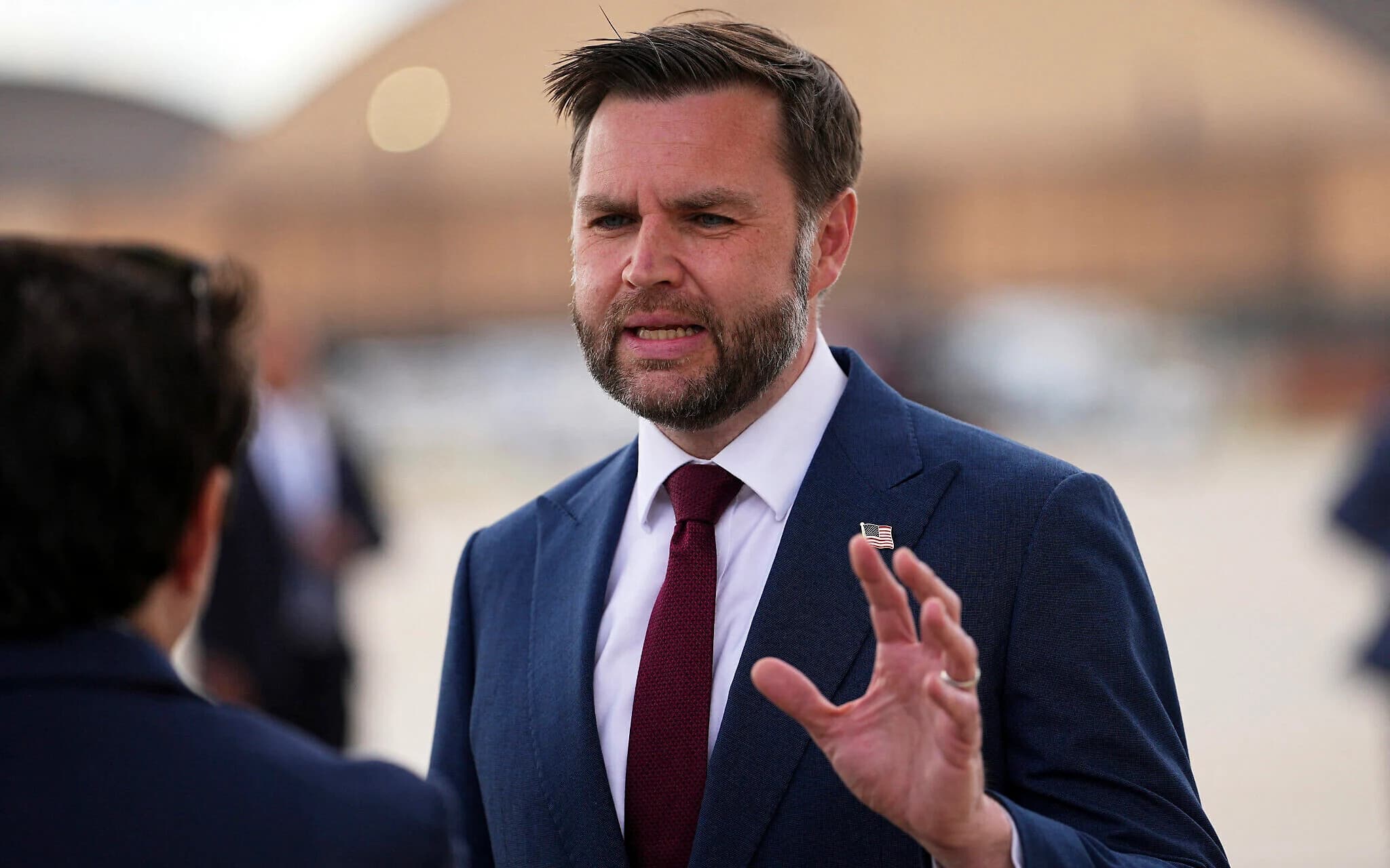 US Vice President JD Vance speaks with reporters after his arrival at Joint Base Andrews in Maryland, on May 28, 2026. Photo: AFP