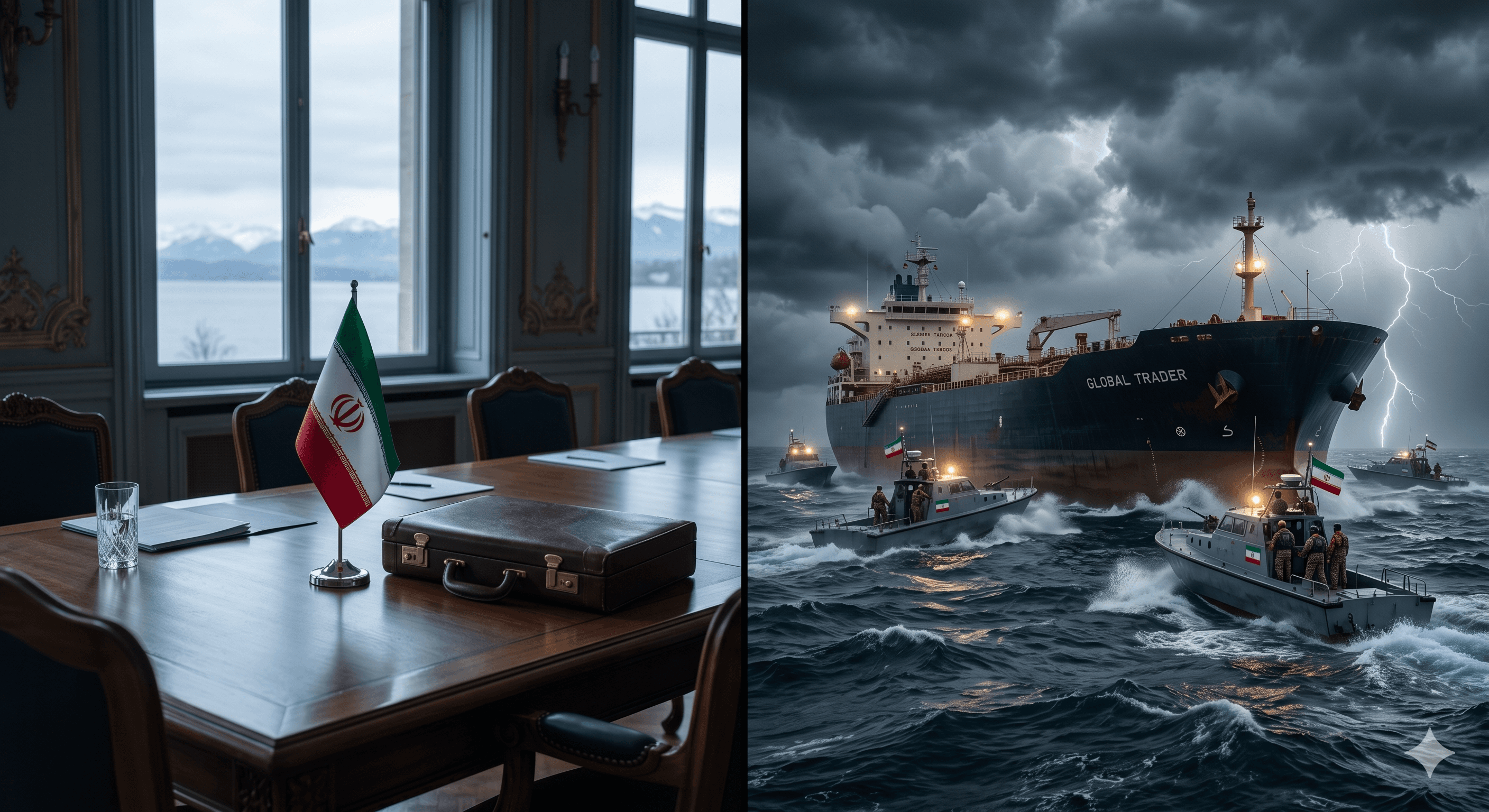 ئێران لە یەک کاتدا شاندی ناردە سویسرا و تەنگەی هورمزیشی داخست