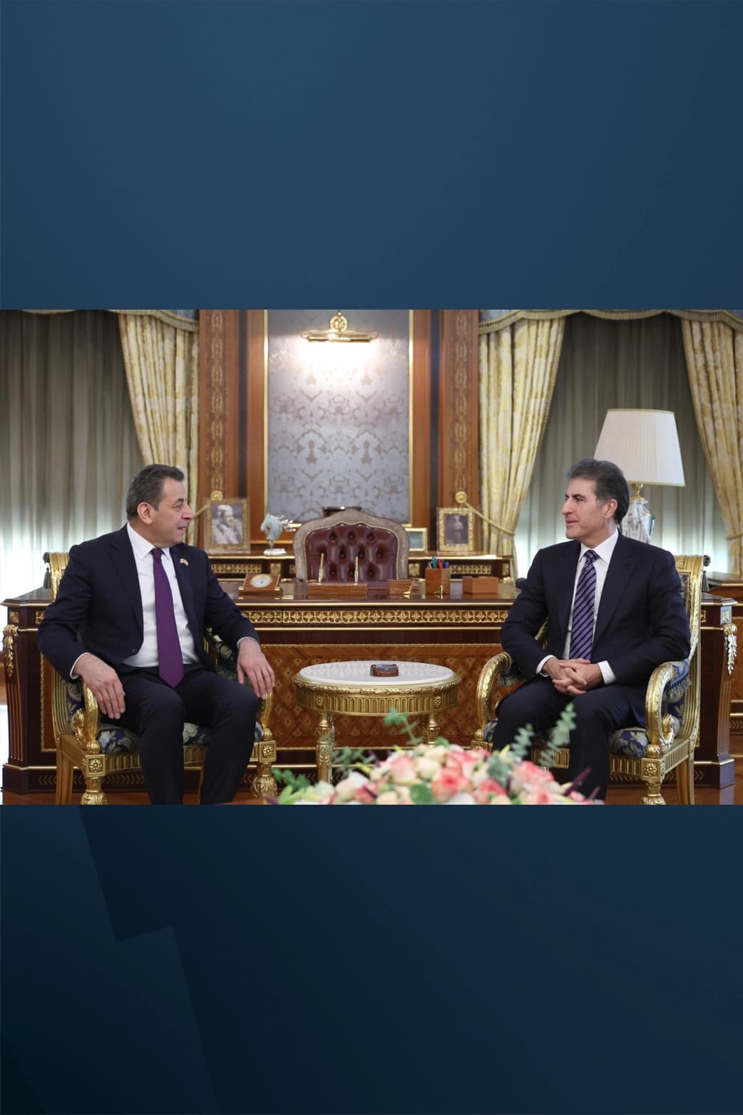 President Nechirvan Barzani received a delegation from the Canada–Kurdistan Friendship Group of the Parliament of Canada, June 28, 2026 in Erbil. Photo: Kurdistan Region Presidency