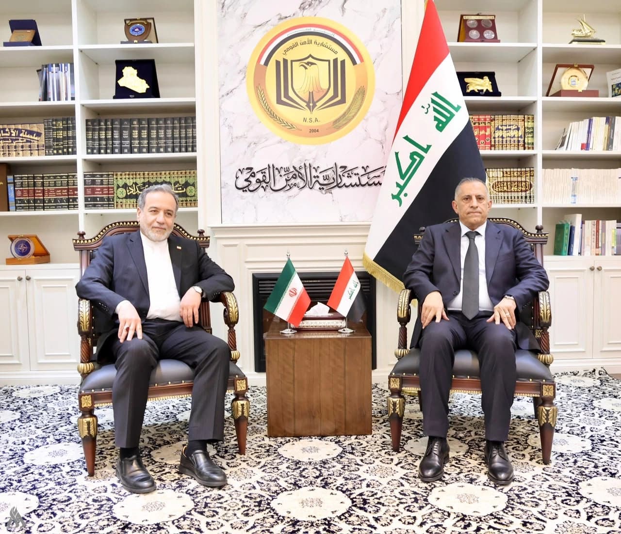 Abbas Araghchi on a visit with Iraqi national security advisor Qasim al-Aboudi , June 28 in Baghdad. Photo: INA