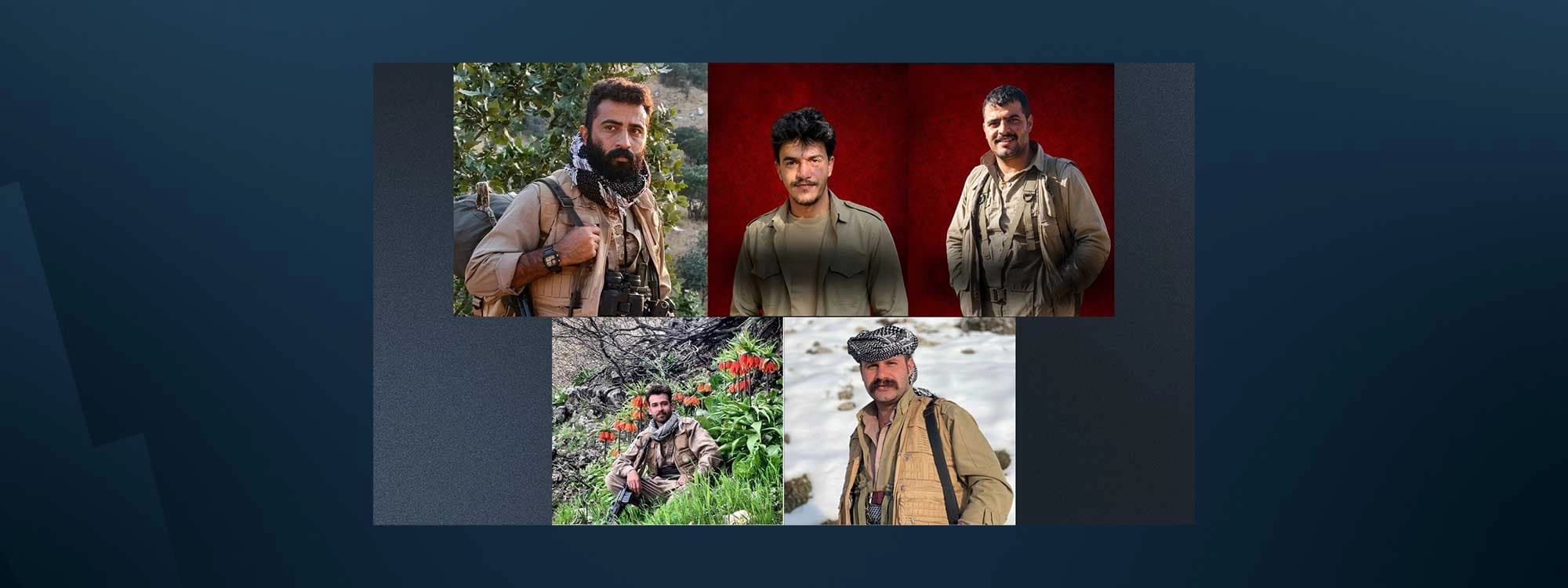 Five Peshmerga fighters of the KDPI were killed in an ambush by Iran's IRGC near Piranshahr, the western border regions of Iran, on July 1, 2026. Photo: KDPI-affiliated channels