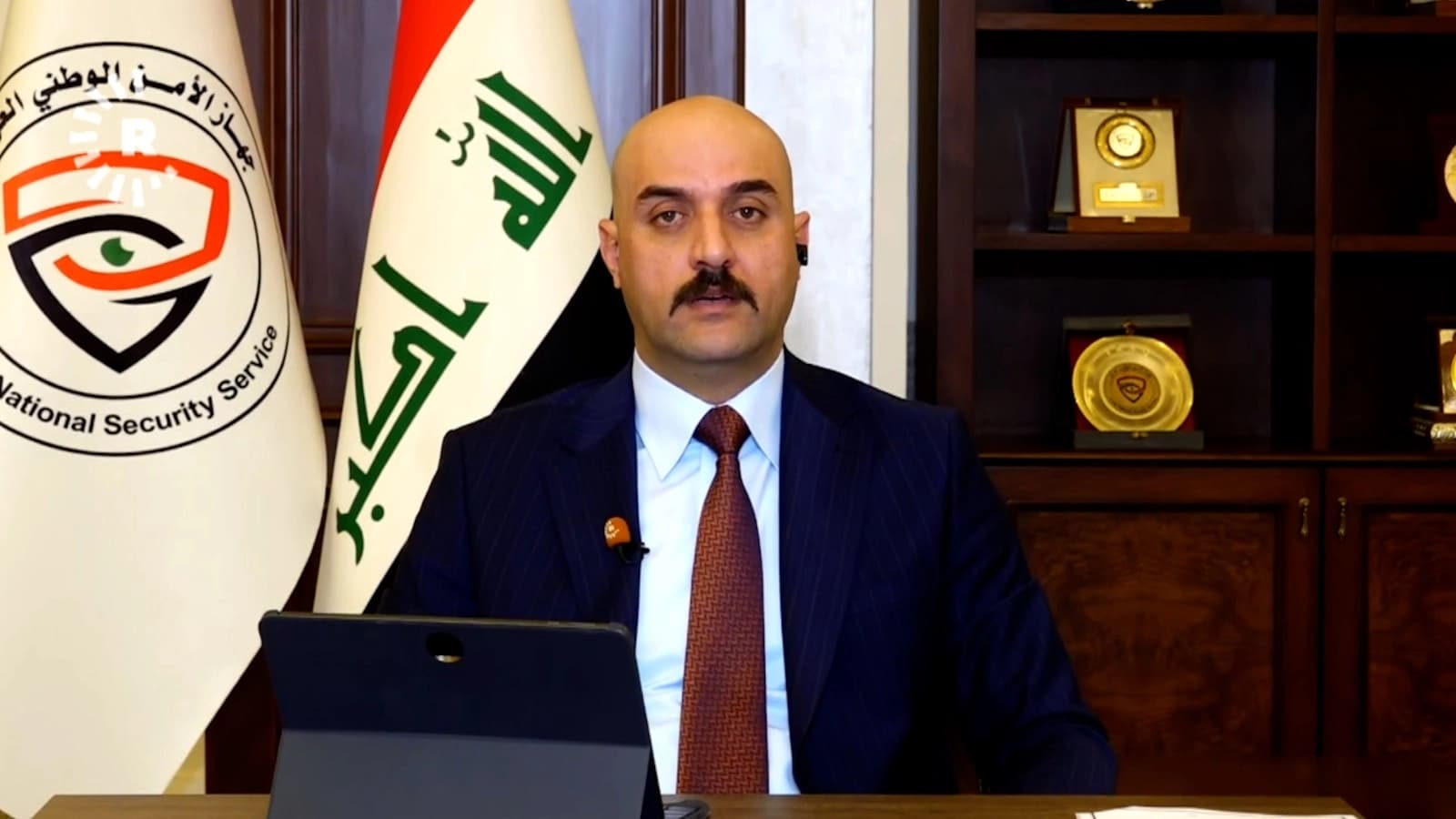 Arshad al-Hakim, spokesperson for the Iraqi National Security Service (INSS), speaks to Rudaw on July 6, 2026. Photo: Screengrab/Rudaw