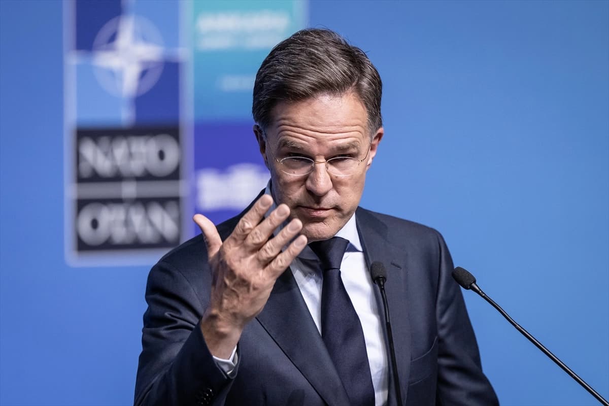 NATO Genel Sekreteri Mark Rutte, Ankara’da düzenlenecek olan 36. NATO Devlet ve Hükümet Başkanları Zirvesi öncesinde Türkiye Cumhurbaşkanlığı Külliyesi'nde basın toplantısı düzenledi. / AA
