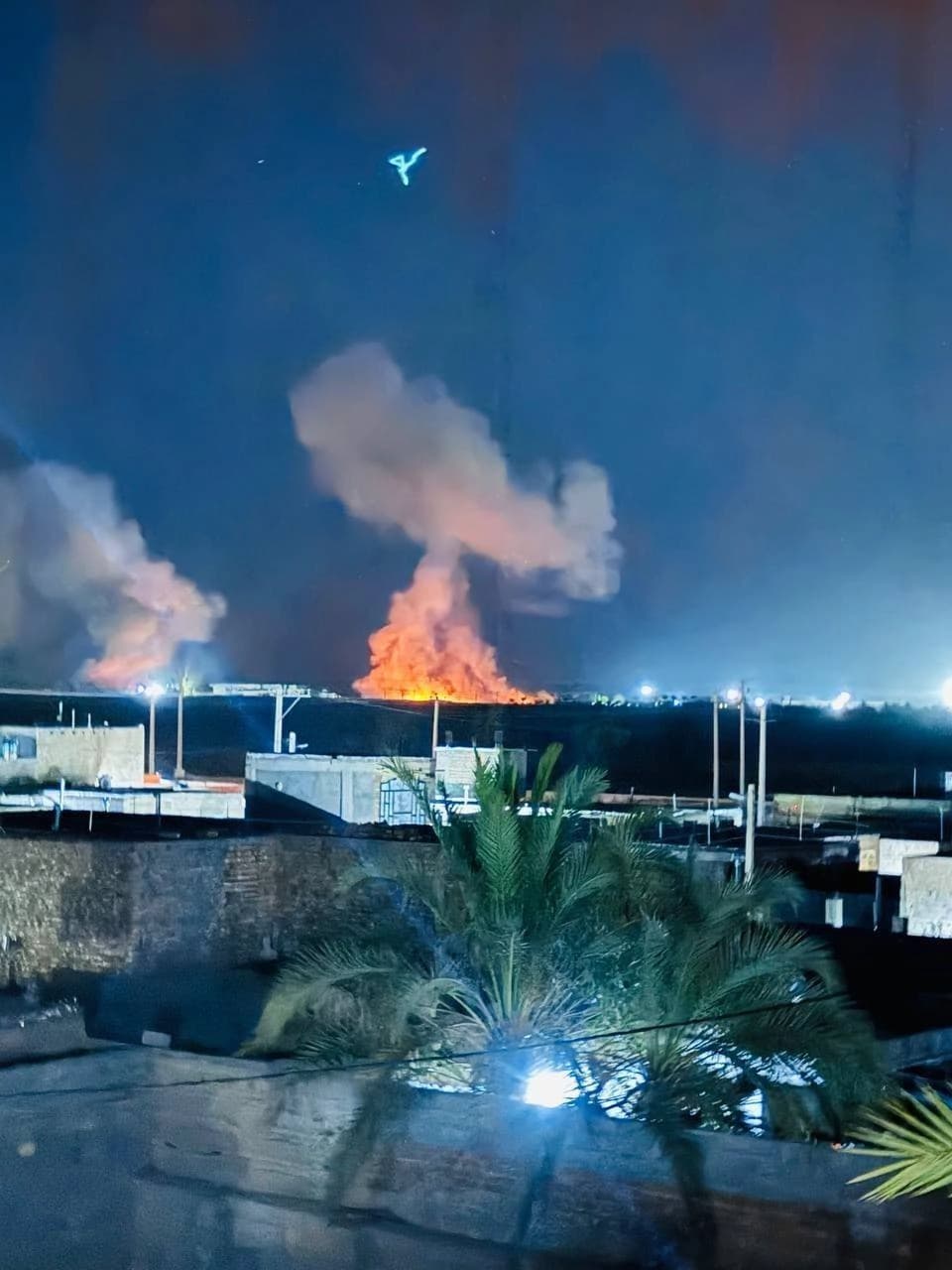 Fire at Iranshahr airport after US strikes in southeastern Iran - Haalvsh. July 9, 2026. File photo.