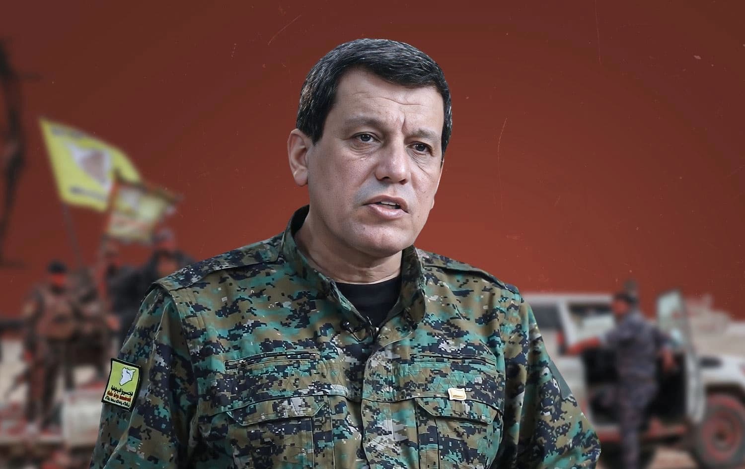 Fermandarê Giştî yê HSDyê Mezlûm Ebdî / Wêne: Rûdaw Grafîk