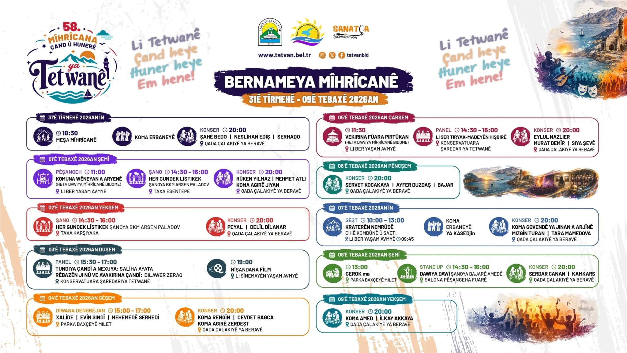 Bernameya mihrîcanê / Wêne: Şaredariya Tetwanê