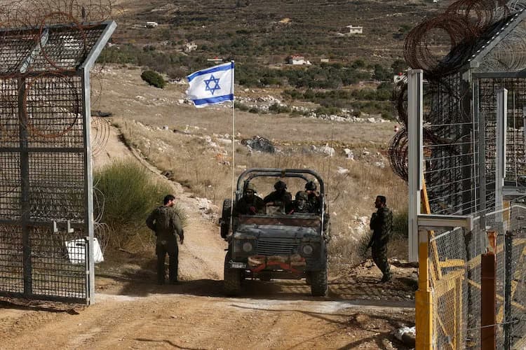 Israeli military vehicles return from the buffer zone with Syria near the Druze village of Majdal Shams in the Israel-occupied Golan Heights, on December 10, 2024. Photo: AFP