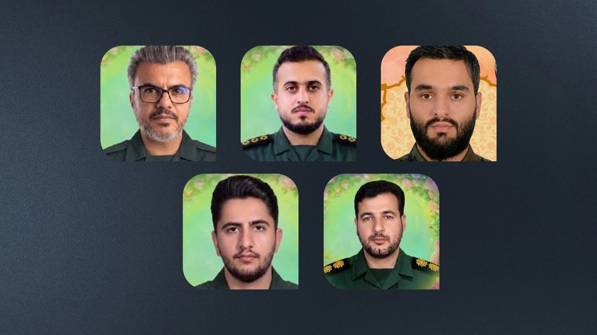 وێنەی چەکدارە کوژراوەکانی سوپای پاسدارانی ئێران لە عێراق