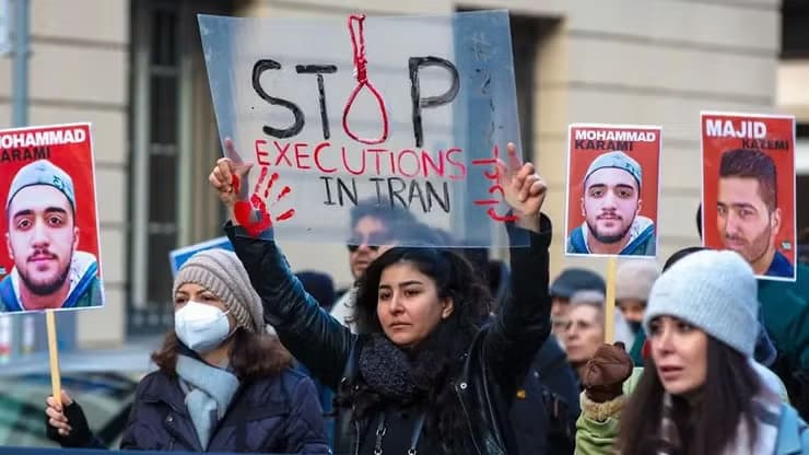 The rise in executions in Iran has given rise to protests around the world. February 12, 2025. Image credit: AFP