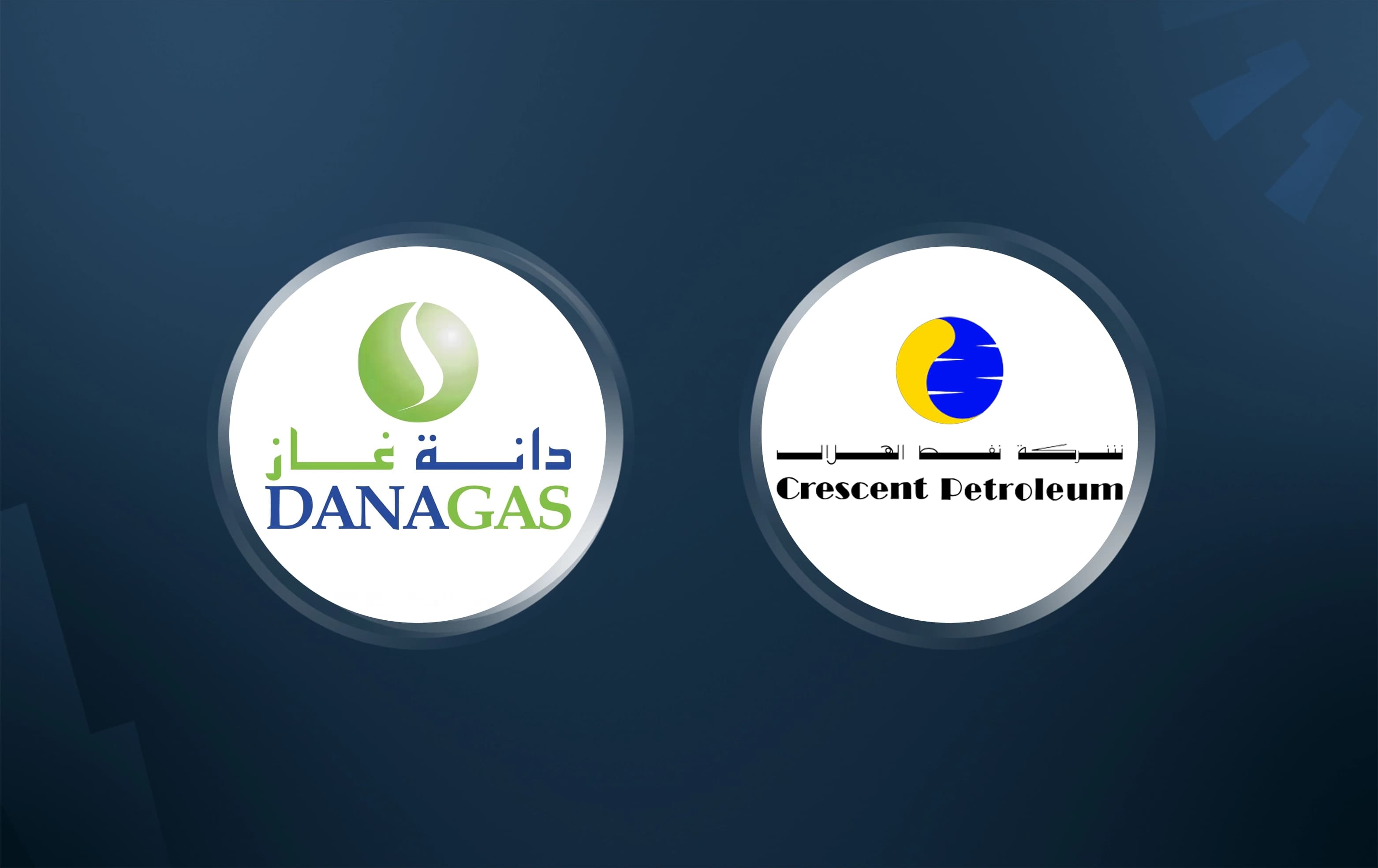 Logos of Dana Gas and Crescent Petroleum. Graphic: Rudaw