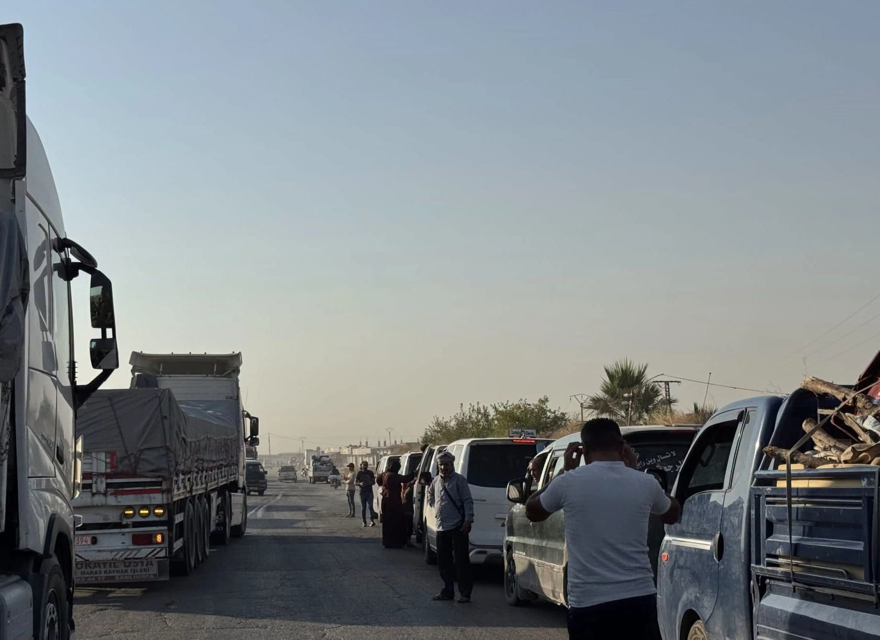 The return of the first convoy of displaced people from Sari Kani to their hometown on August 10, 2026. Photo: Rudaw