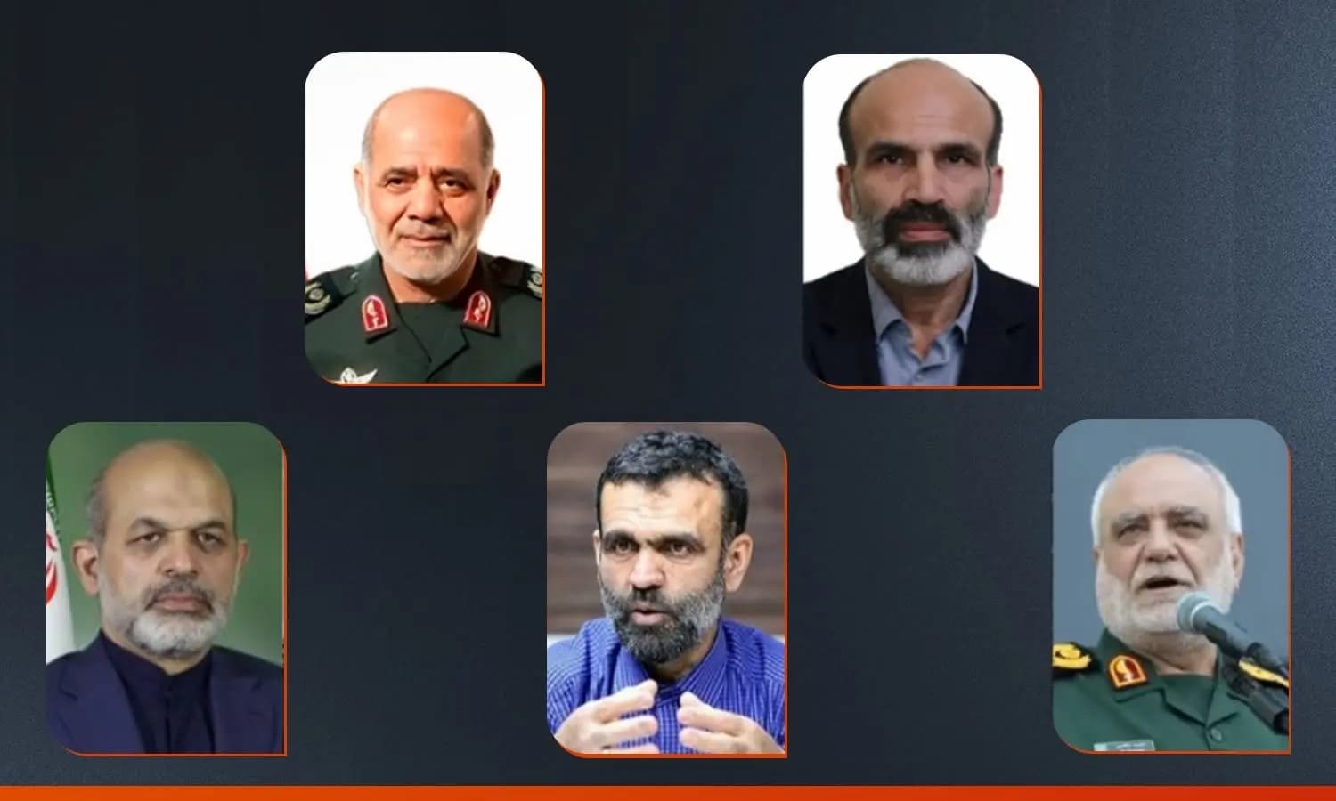 Fermandarên Îranî yên ku ji bo wan xelat hatiye dayîn / Wêne: Ajans