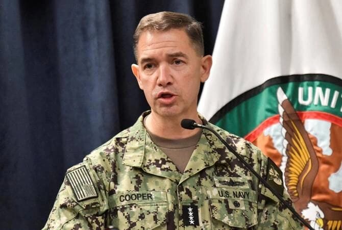 Admiral Brad Cooper, commander of the US Central Command. File photo: AFP