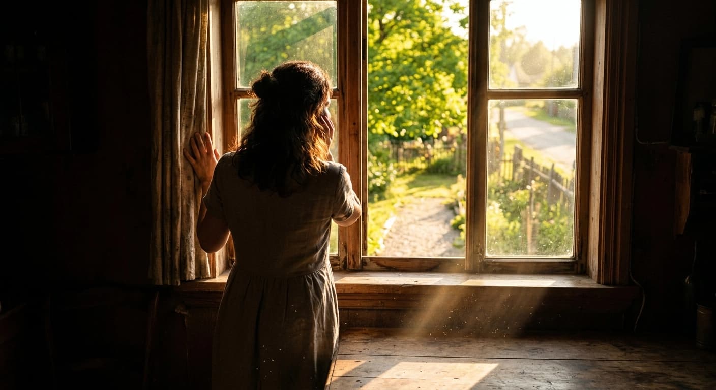 دایکێک لە ژوورەوە لە چاوەڕوانیی ئازیزێکیدا. وێنەکە بە ژیریی دەستکرد بۆ روونکردنەوە دروستکراوە و لەسەر ئەم هەواڵە دانراوە