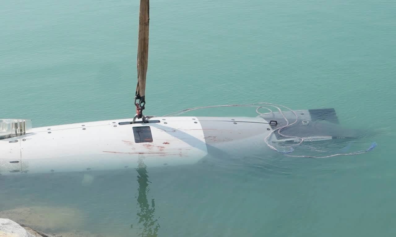 Image of a captured unmanned submarine allegedly belonging to the US. Photo: IRIB