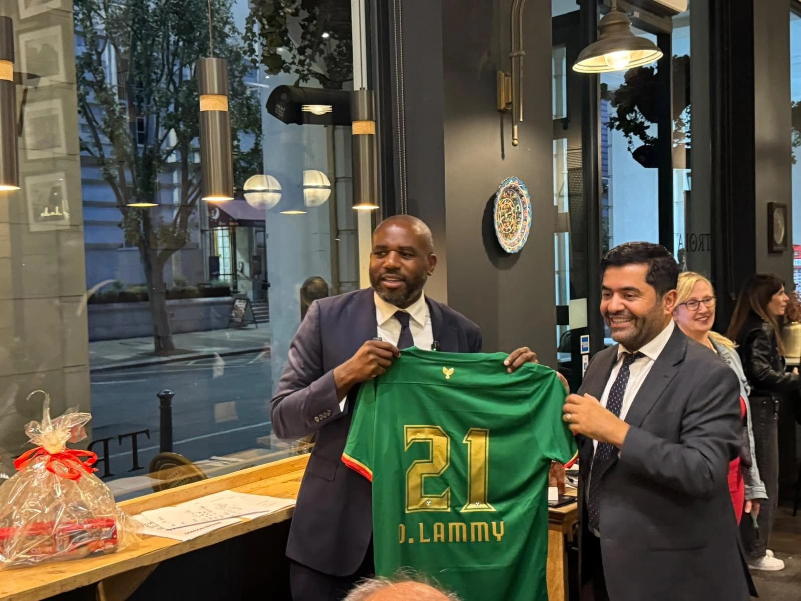 British politician David Lammy (left), and Lambeth councilor Ibrahim Dogus, in London. Photo: Ibrahim Dogus