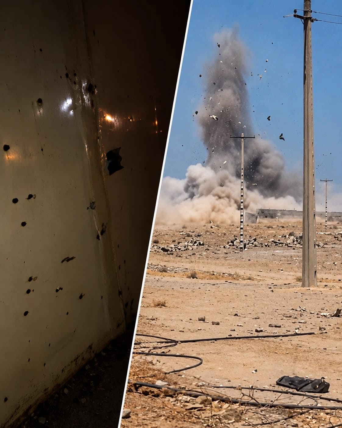Intelligence building entrance and detonation of residential home in Zahedan on October 2, 2026. Photo: Haalvsh/screengrabs