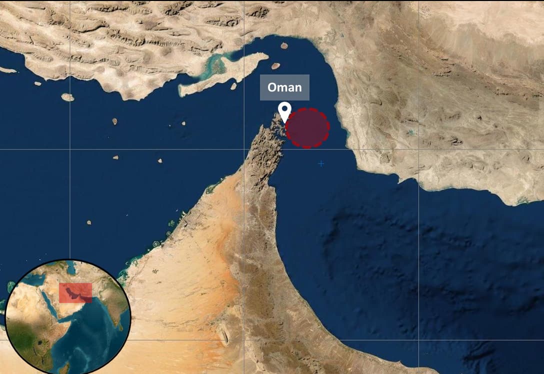 The location of the incident reported by UKMTO on October 3, 2026. Photo: screengrab from UKMTO website.