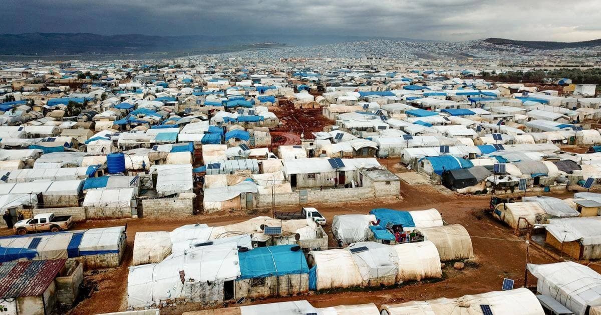مخيم للنازحين السوريين في إدلب
