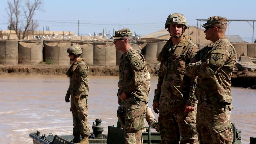 US forces at the Taji camp, north of Baghdad. File photo: AFP