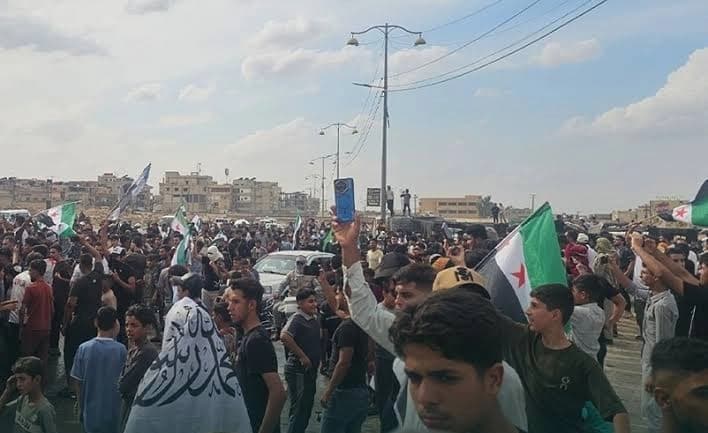 صورة لتظاهرة في مدينة الحسكة