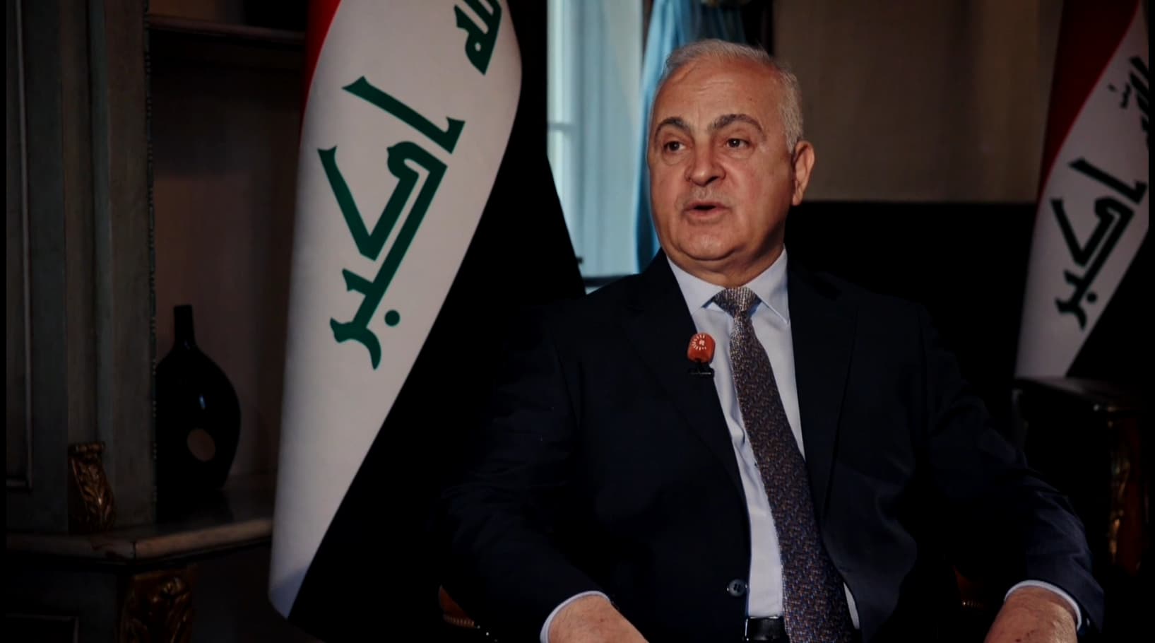 Ali Galali, Iraq’s chargé d’affaires in Berlin, speaks to Rudaw in an interview on September 30, 2026. Photo : Screengrab/ Rudaw