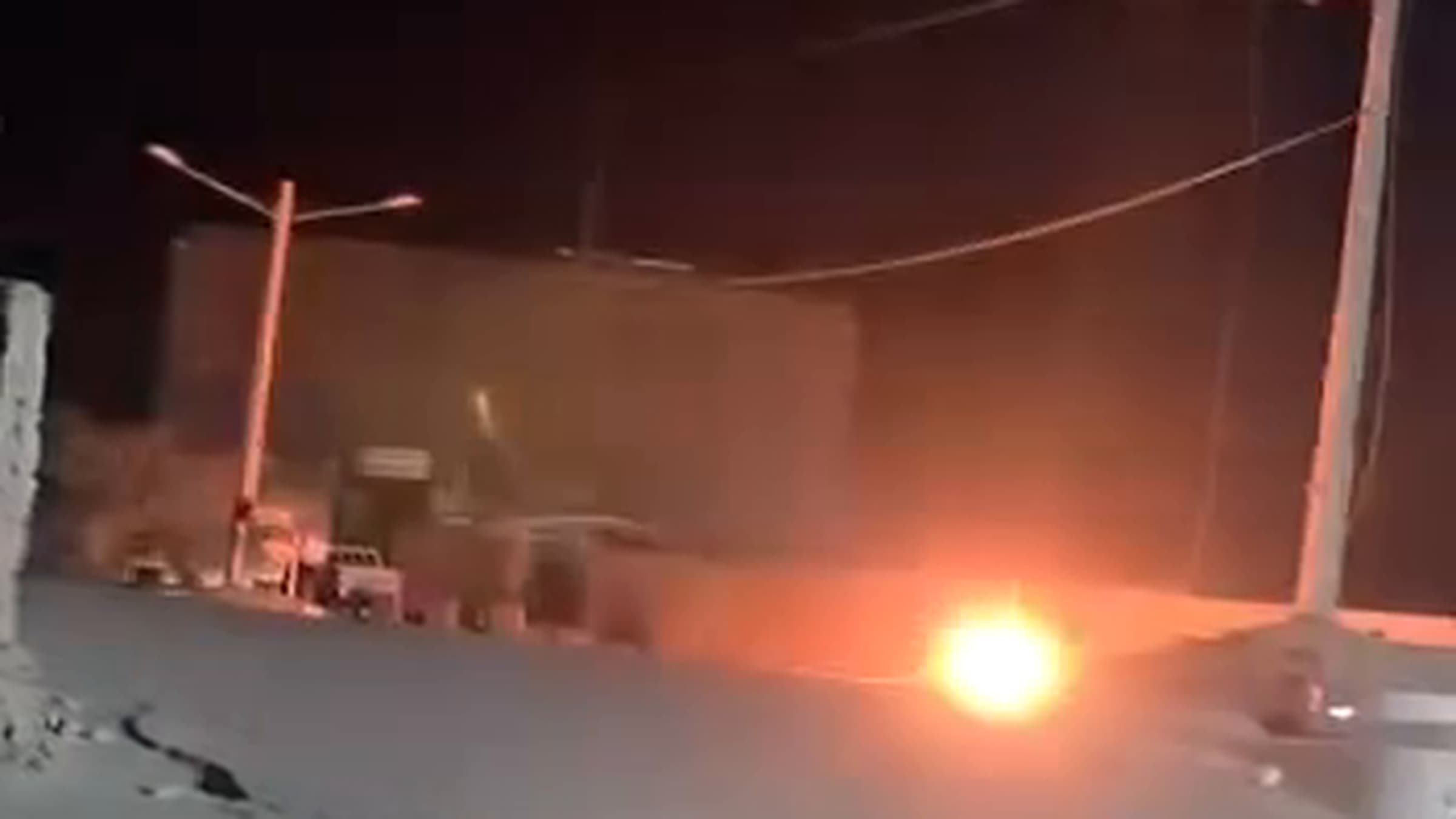 Location of the attack near Golshan County Police Headquarters. Photo: screengrab