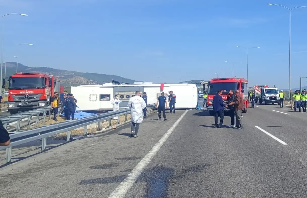 Traffic accident in Manisa, Turkey on October 11, 2026. Photo: AA