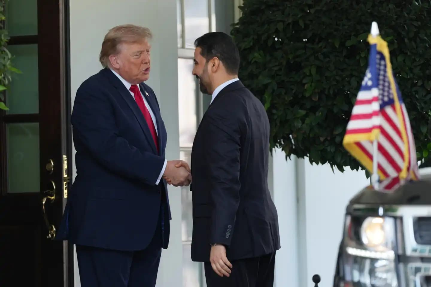 US President Donald Trump (left) welcoming Iraqi PM Ali al-Zaidi (right) at the White House on July 14, 2026. Photo: AP