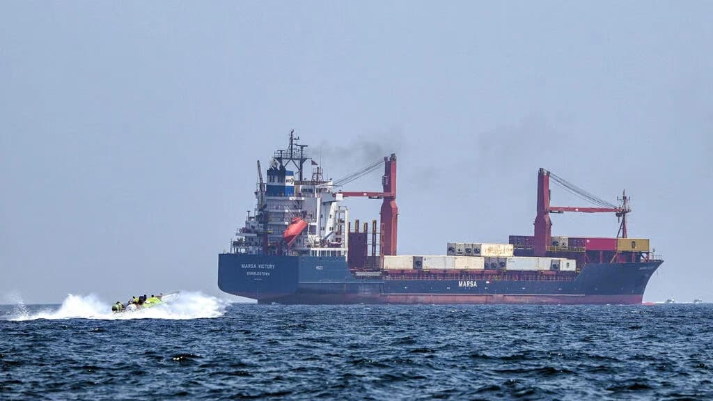 A ship sails through the Strait of Hormuz. Photo: AFP