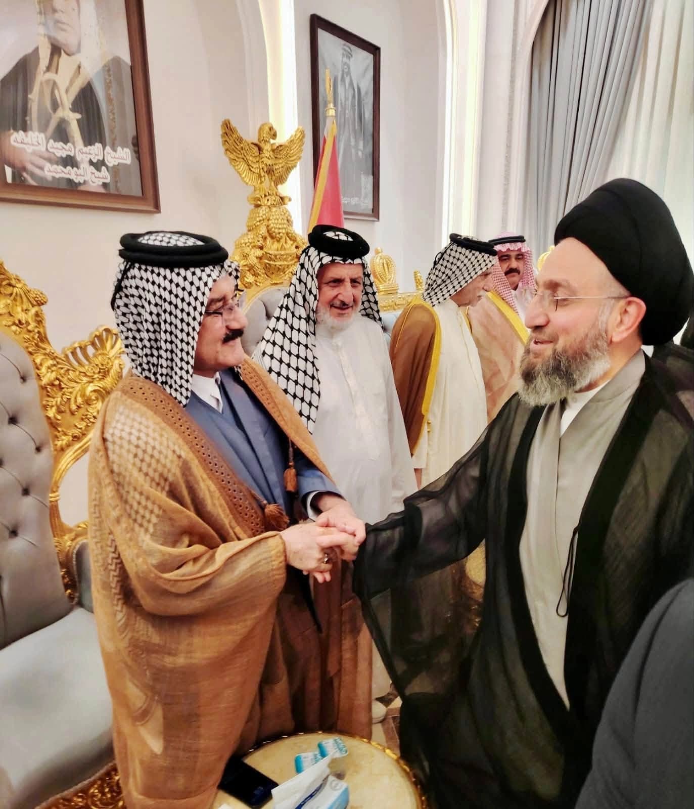 Abdul Amir Hassan Ali al-Taiban, advisor to Iraqi Prime Minister, meeting prominent Shiite cleric Ammar al-Hakim. Photo: Abdul Amir Hassan Ali al-Taiban