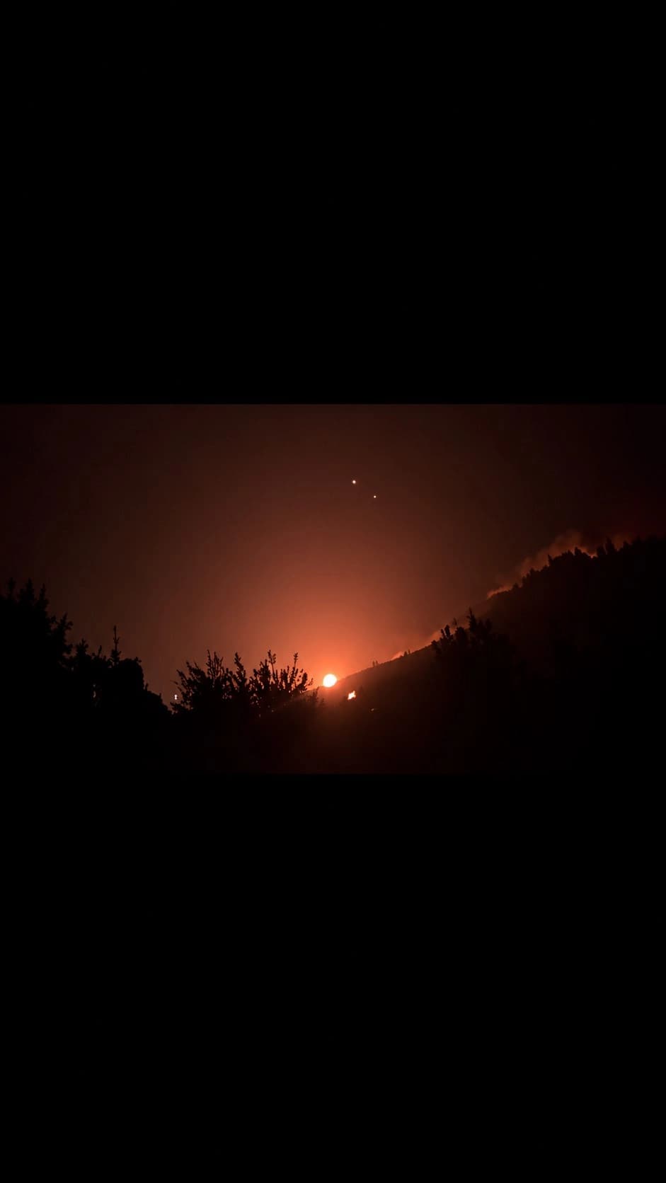 The moment a drone explodes during Saturday's attack. Photo: Screengrab/ social media