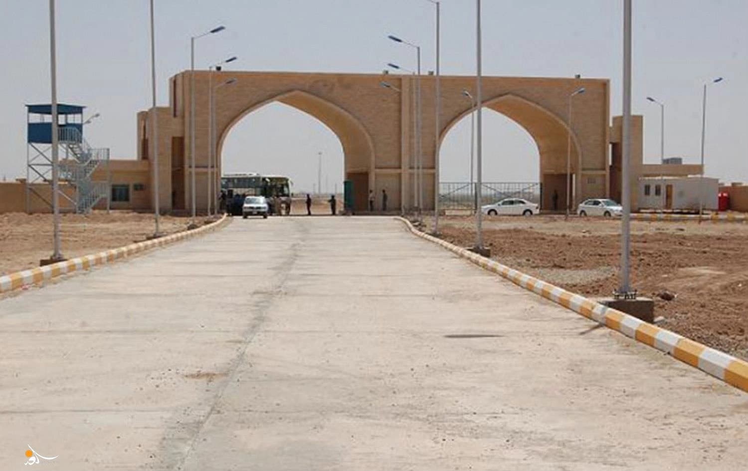 Security vehicles stationed at the closed Sheeb border crossing between Iraq and Iran in Maysan province, October 26, 2026. Photo: Screengrab/ Rudaw