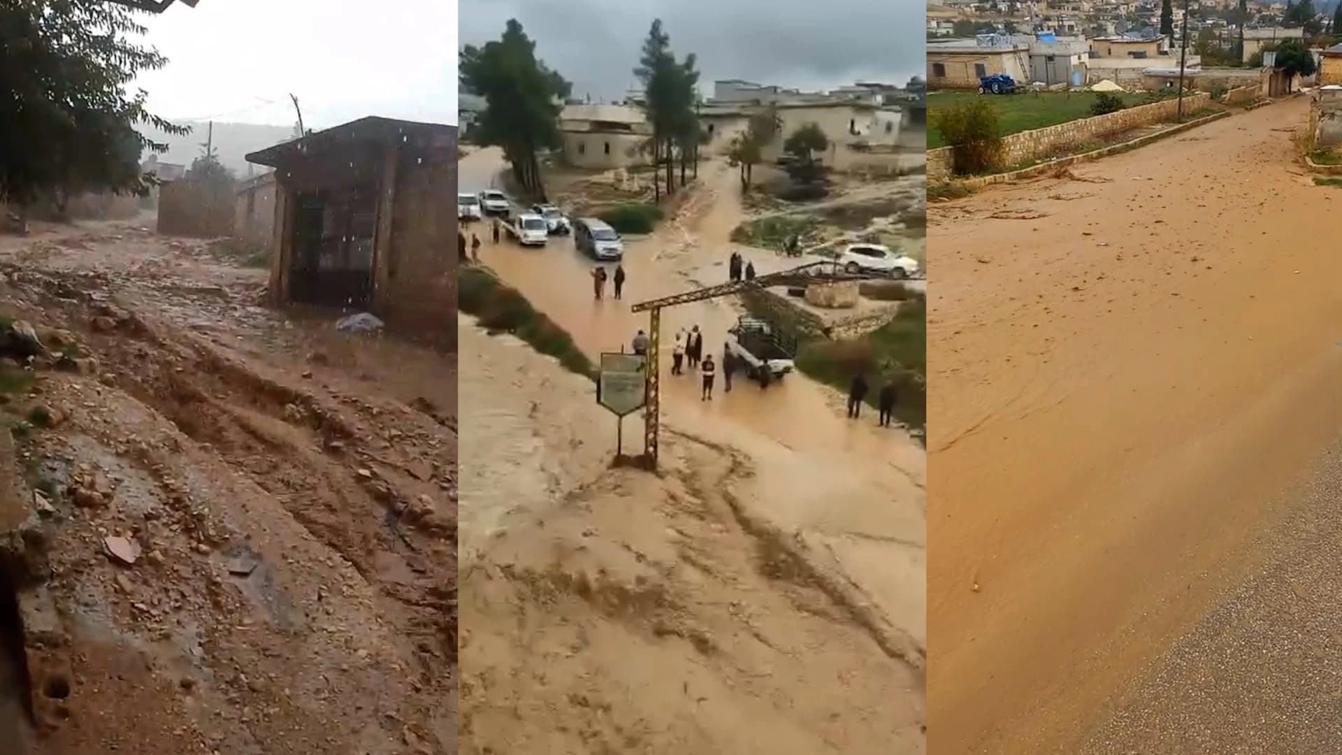لە رۆژئاوای کوردستان و سووریا لافاو دروست بوو؛ لە رەققە دەوامی قوتابخانەکان راگیرا